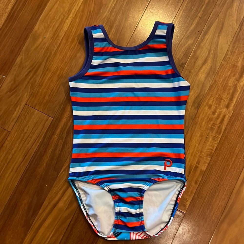 Girls Plum Practicewear gymnastics leotard, child large